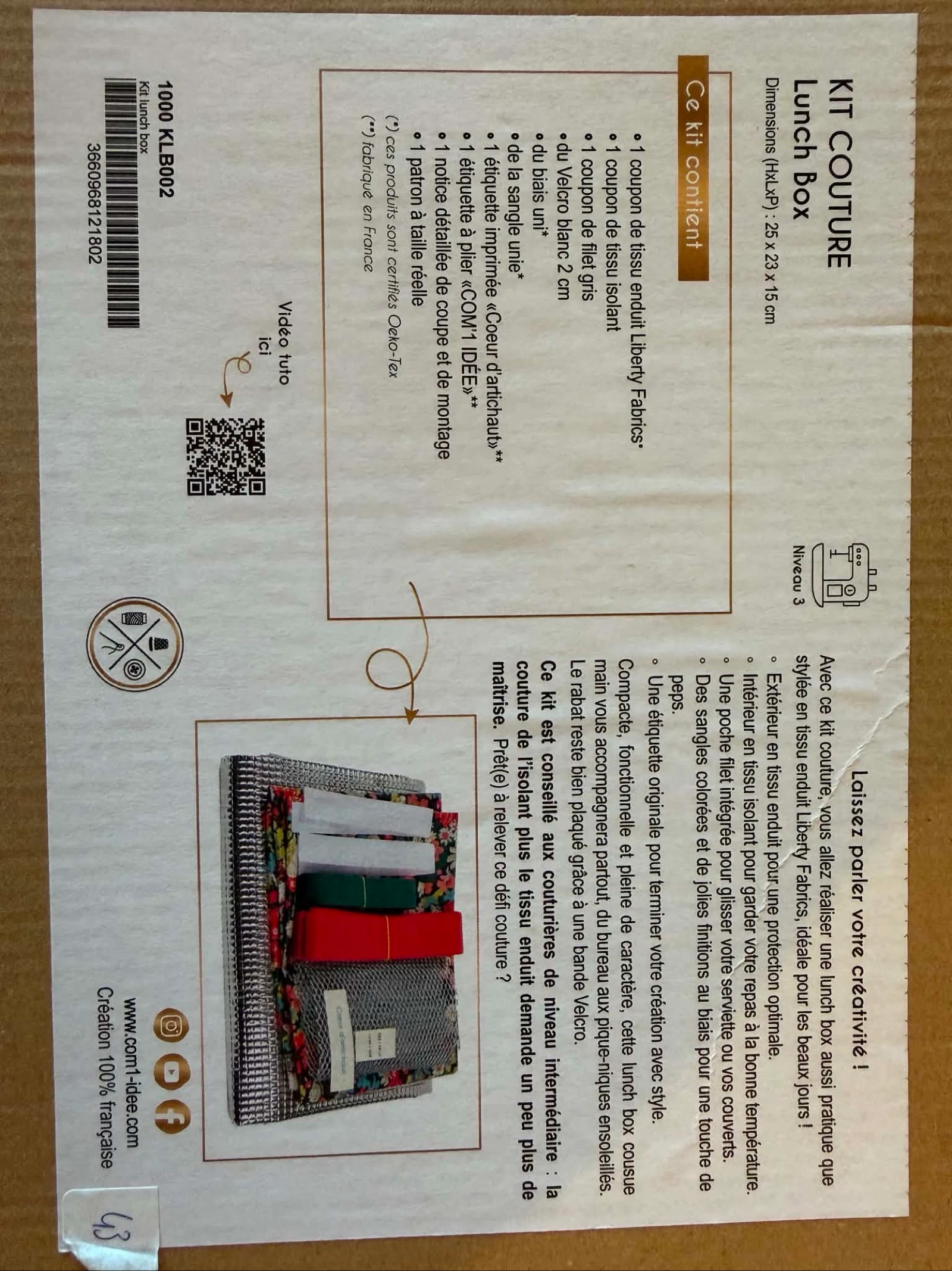Kit à coudre lunch box  – photo 2